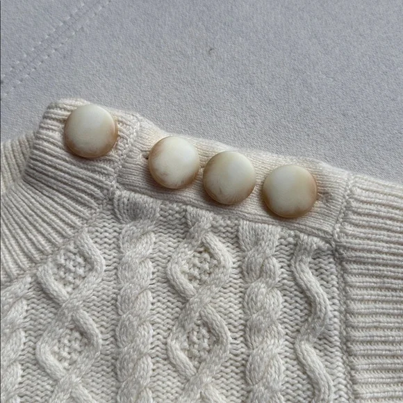 Sezane La Maille Cable Knit Cream Sweater Vest size XS - Picture 4 of 4